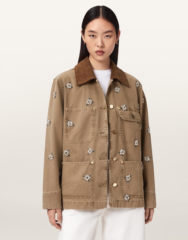 AllSaints - Bex Embellished Denim Jacket