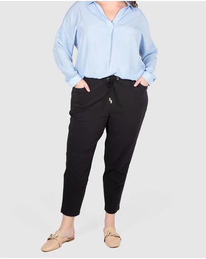 Love Your Wardrobe - Ally Twill Stretch Drawcord Pants