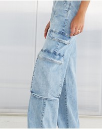 DRICOPER DENIM - Cargo Wide Leg Denim Pants