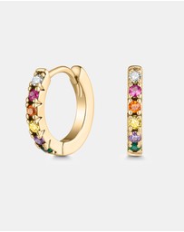 Mestige Kids - Vibrant Mini Hoops - 18K Gold Plated