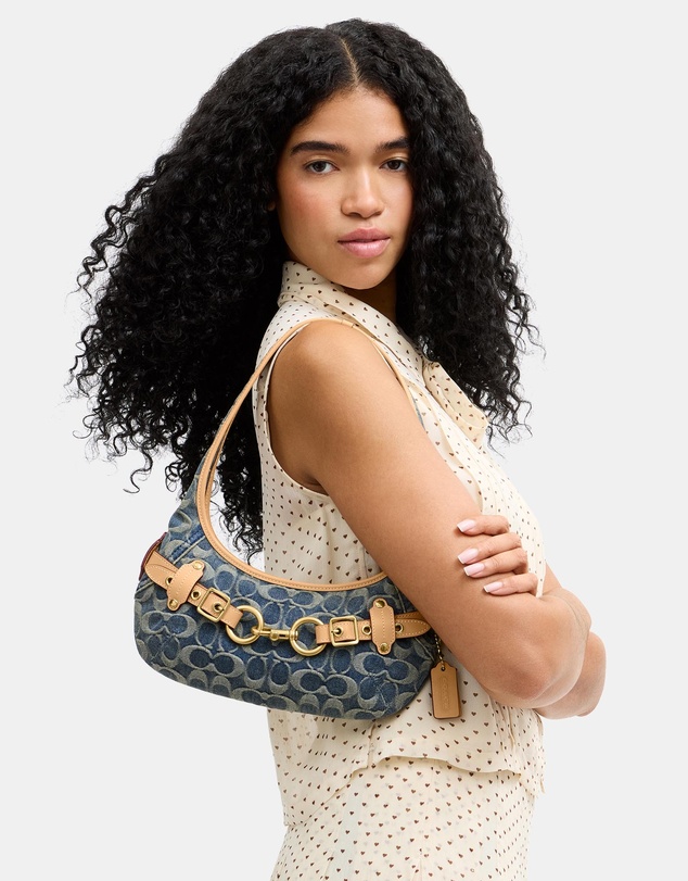 Coach - Belted Ergo Shoulder Bag SM in Signature Loved Denim