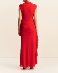 Shona Joy - Amina High Neck Ruffle Maxi Dress