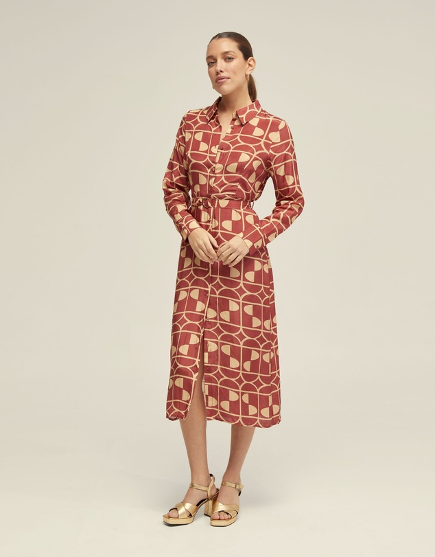 Oxford - Dianne Geo Print Shirt Dress