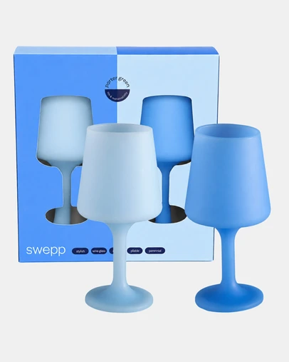 porter green - swepp silicone unbreakable wine glasses