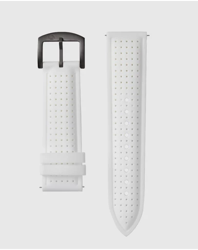Maxum - Raglan Band White Silicone Strap Black Buckle