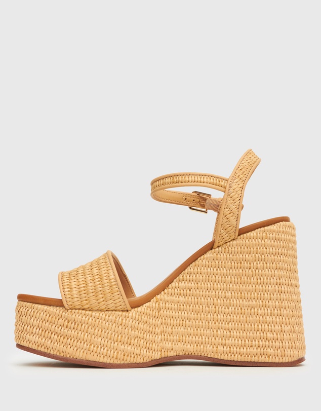 Betts - Fame Raffia Platform Wedges