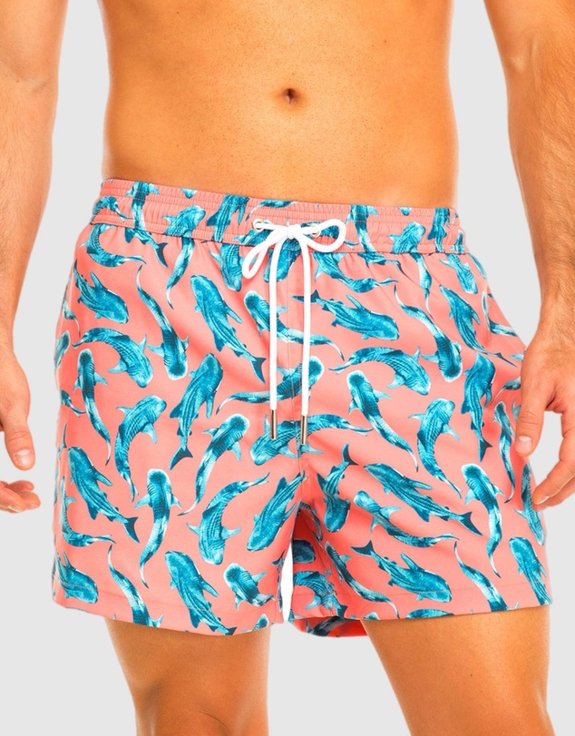 Tolu Australia - Orange Boardshorts with Whale Sharks