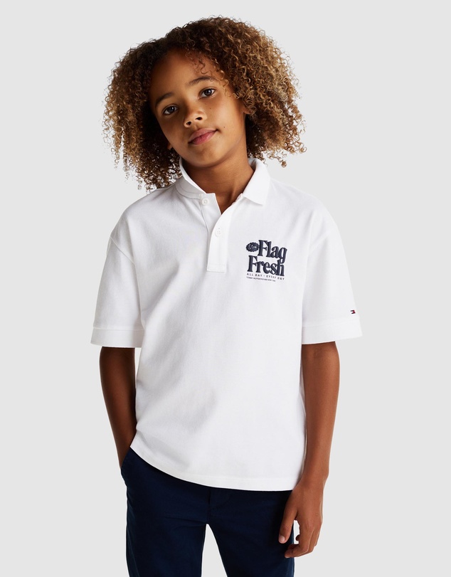 Tommy Hilfiger - Regular Back Slogan Polo Shirt - Kids