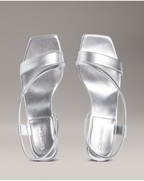 Calvin Klein - Metallic Leather Heeled Sandals