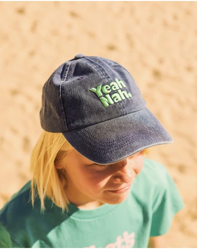 Skwosh - Kids Yeah Nah Cotton Cap in Navy