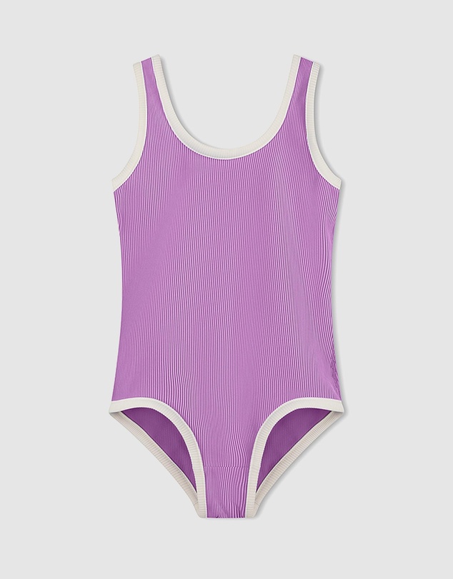 Zulu & Zephyr Mini - Mini Stripe Rib Scoop One Piece - Babies-Teens