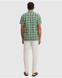 Country Road - Regular Fit Abstract Tencel Shirt