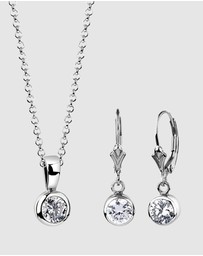 Elli Jewelry - Jewelry Set with Stones Zirconia 925 Sterling Silver
