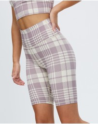 Aim'n - Plaid Check Biker Shorts