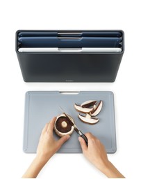 Joseph Joseph - Folio™ 4-piece Large Chopping Board Set with Storage Case (Grey)