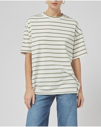 DRICOPER DENIM - Amy Oil Green Stripe Tee