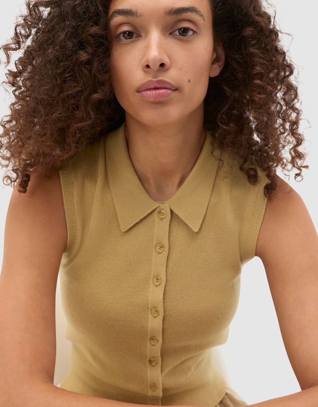 Seed Heritage - Merino Button Through Knit Vest