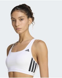 adidas Performance - Optime Essentials Workout 3-Stripes Medium Support Bra Womens