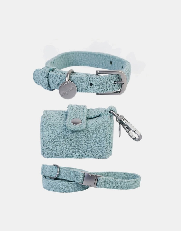 Lilly + Dash - Dog Walking Set – Matching Leash, Waste Bag Holder and Collar