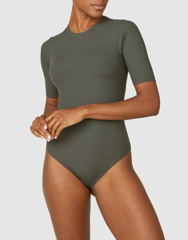 Spanx - Suit Yourself-Ribbed Crewneck Bodysuit