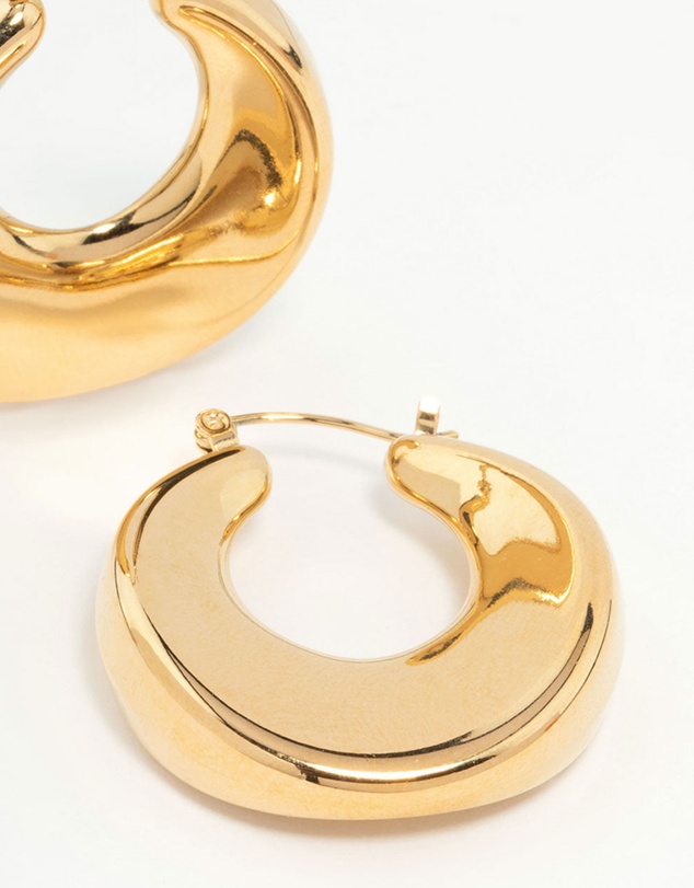 Lovisa - Waterproof Gold Plated Stainless Steel Large Hoop Earrings
