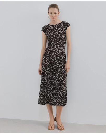 M.N.G - Floral-Print Midi-Dress