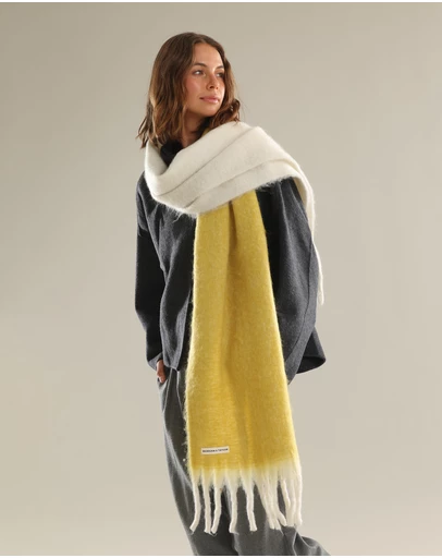 Morgan & Taylor - Cosette Chunky Two-Toned Scarf in Yellow