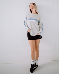 Rusty - White Lines Crew Neck Knit