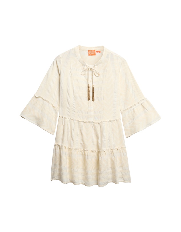 Superdry - Ibiza Long Sleeve Tiered Mini Dress