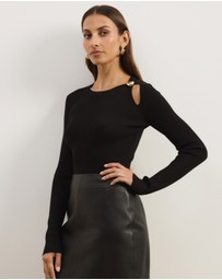 Atmos&Here - Kaia Long Sleeve Rib Knit Top