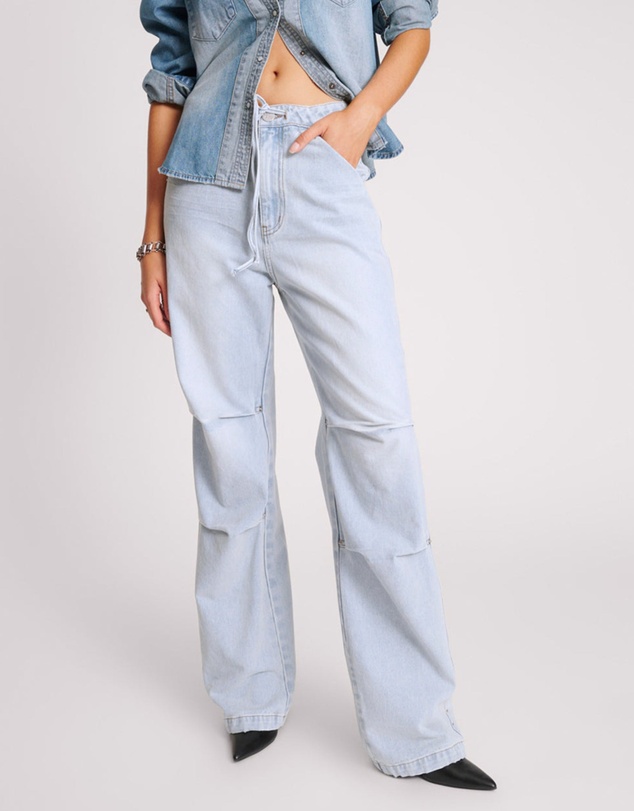 ONE TEASPOON - Blue Latte Marley Relaxed Denim Jeans