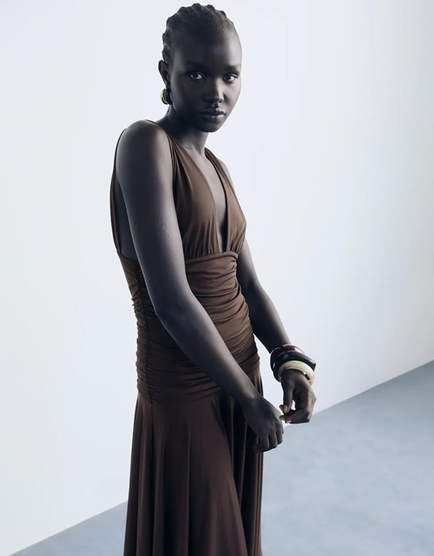 M.N.G - Long Dress With Contrasting Design