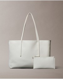 Calvin Klein - Allover Monogram Logo Tote Bag with Pouch