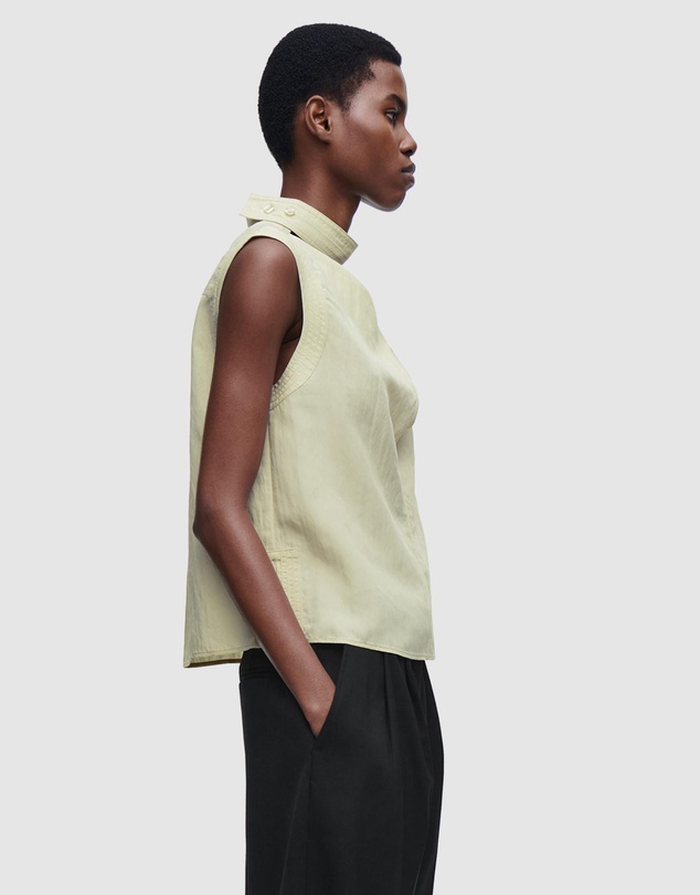 COS - Sleeveless Cut-Out Cowl-Neck Blouse