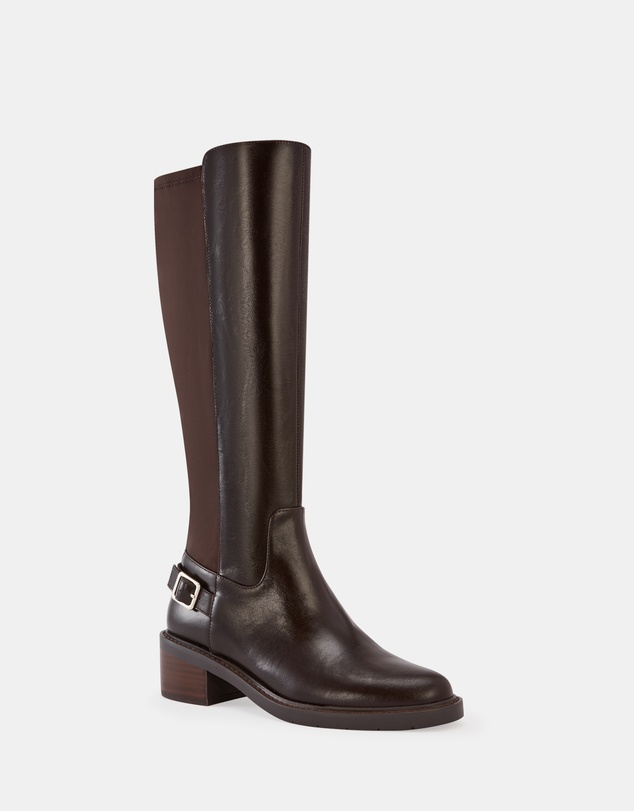 Wittner - Branda Leather and Neoprene Knee High Boots