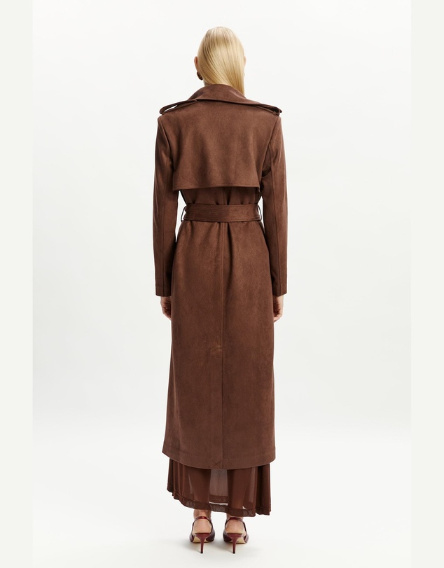 Bardot - Kira Vegan Suede Trench Coat