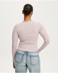 Cotton On - Scoop Neck Rib Long Sleeve