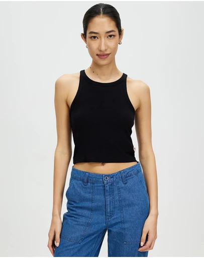Brixton - Organic Rib High Neck Tank