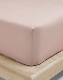 Aura Home - Evie Stonewash Organic Cotton Sheet Set in Blush Pink