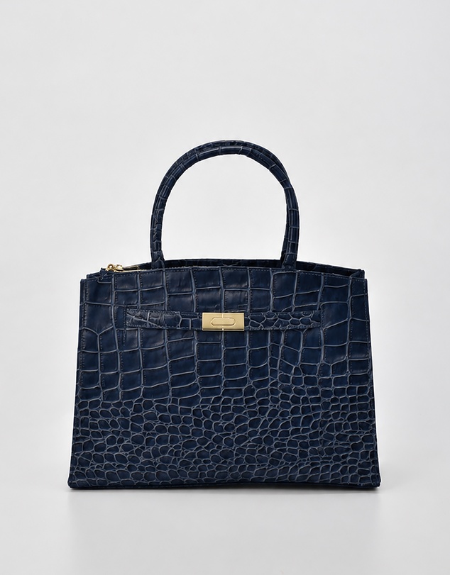 Cobb & Co - Arlie Leather Croc Tote