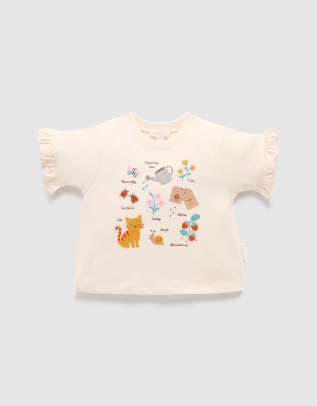 Purebaby - Ruffle Tee-Kids-Babies