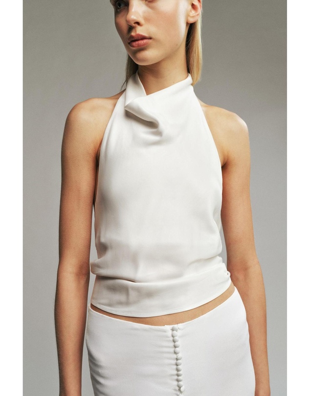 Bardot - Joslyn High Neck Satin Top