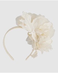 Fillies Collection - Large Cream Flowers Headband