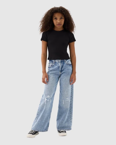 GAP - Low Rise Stride Wide-Leg Jeans - Kids-Teens
