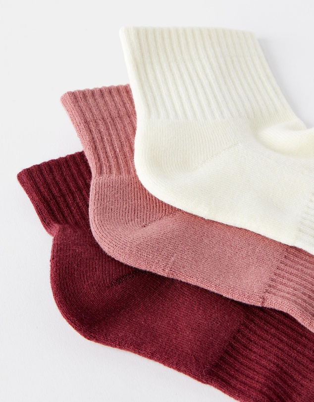 Cotton On Body Active - 3-Pack Body Quarter Crew Socks