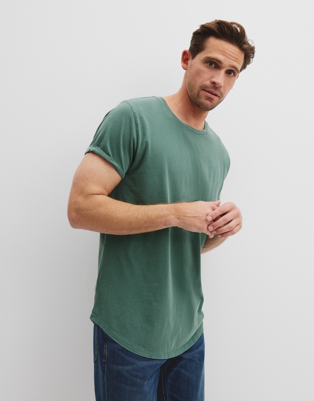 Country Road - Australian Cotton Longline Garment Dye T-shirt