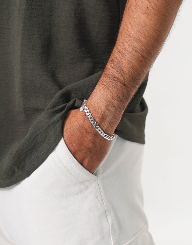Kuzzoi - ICONIC EXCLUSIVE - Polished Curb Chain Bracelet in 925 Silver