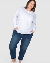 Love Your Wardrobe - LYW & Co Embroidered Sweat Top