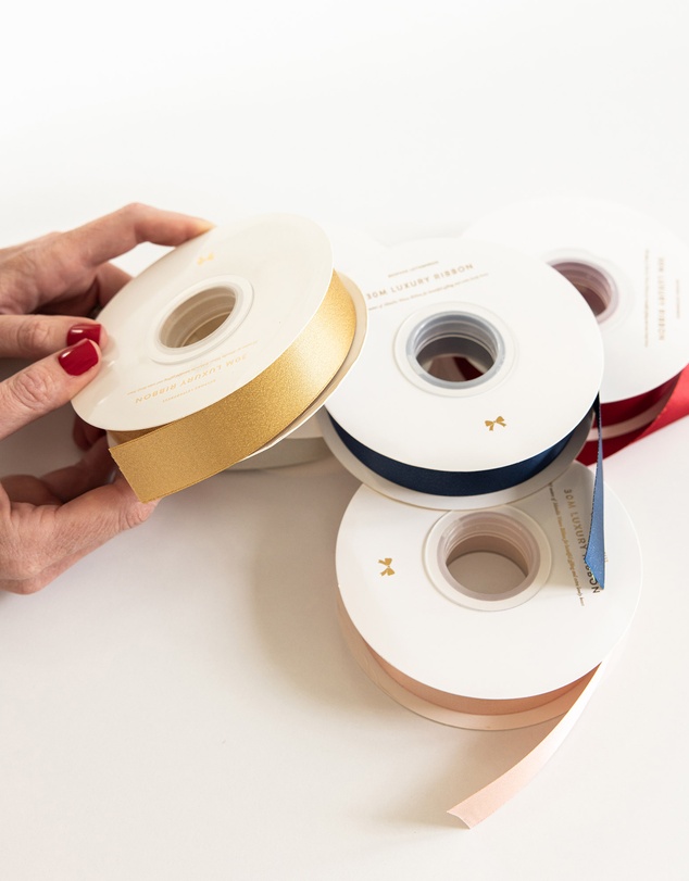 Bespoke Letterpress - Shimmer Satin Ribbon - Gold - 30 Meters