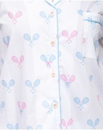 Sant And Abel - Women's Tennis Bows Long PJ Set